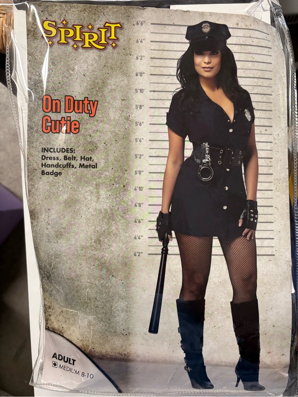 Spirit Black 'On Duty Cutie' Police Costume with Silver Accents